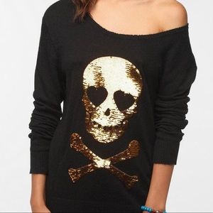 Wildfox love skull sweater ☠️